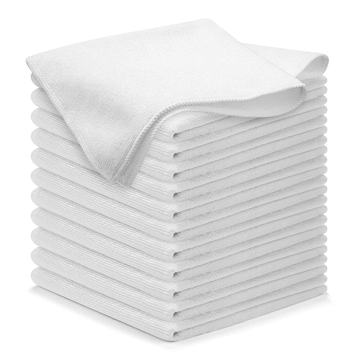 USANOOKS Microfiber Cleaning Cloth Grey - 12 Pcs (12.5"x12.5") - High Performance - 1200 Washes, Ultra Absorbent Microfiber Towel Weave Grime & Liquid for Streak-Free Mirror Shine - Car Washing Cloth
