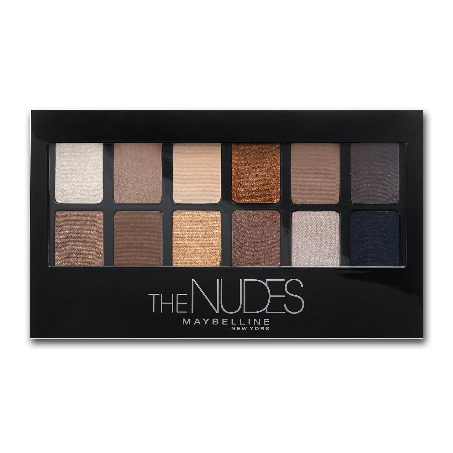Maybelline The Blushed Nudes Eyeshadow Palette Makeup, 12 Pigmented Matte & Shimmer Shades, Blendable Powder, 1 Count