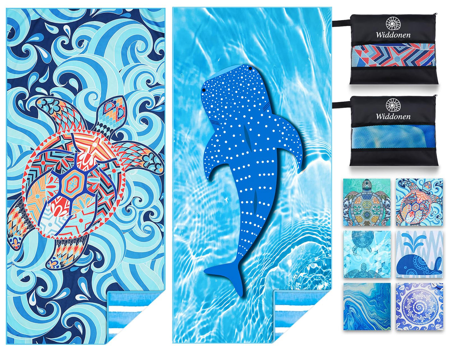 Microfiber Lightweight Beach Towel Sand Free Quick Dry Absorbent Thin Compact Towels for Swimming Pool Camping Beach Accessories Large Easy Pack Travel Things for Vacation Essentials Gift Adult