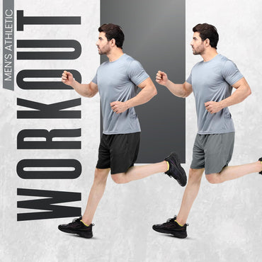 NY Threads Mens Athletic Shorts 2 Pack Quick Dry Lightweight Running Workout Gym Shorts with Pockets