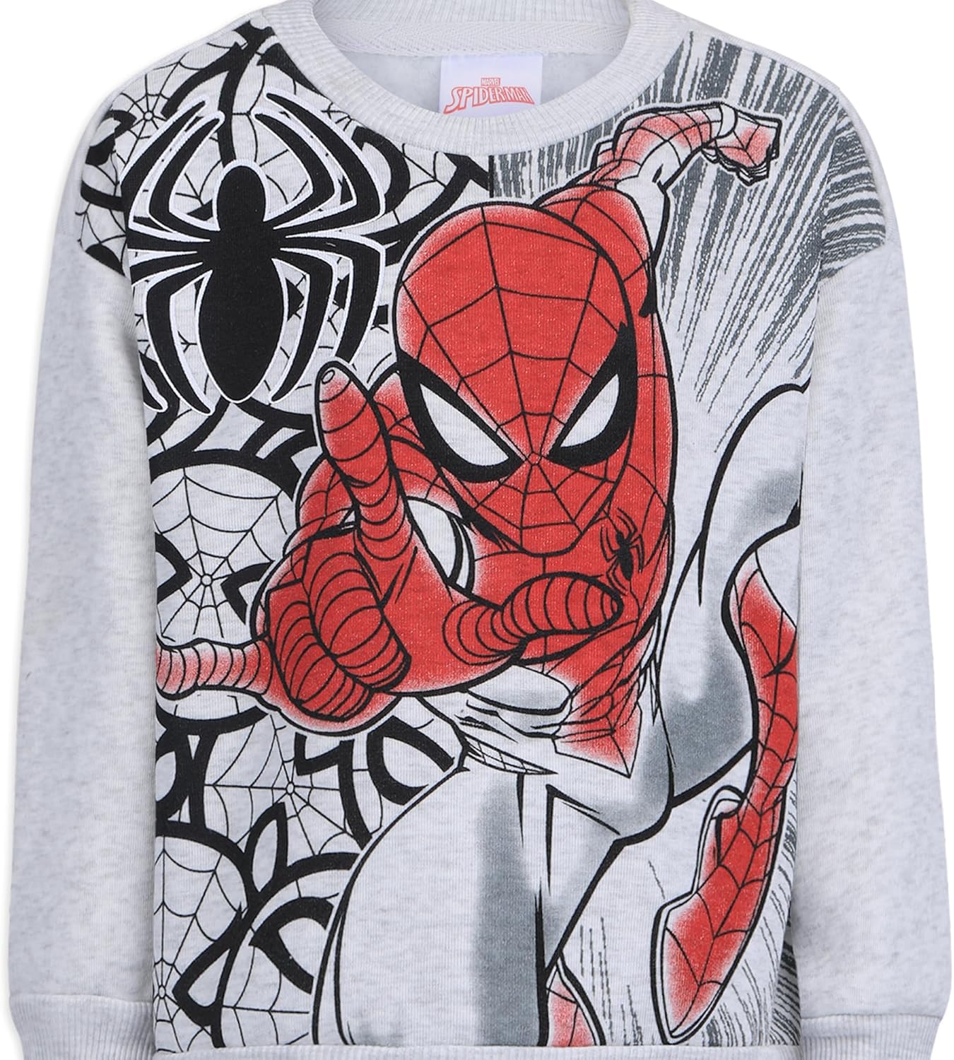 Marvel Spider-Man Boys Graphic Print 2 Piece Sweatshirt and Pants Set for Toddlers and Big Kids