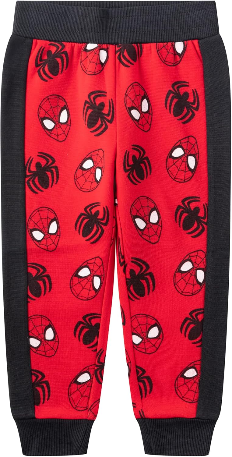 Marvel Spider-Man Boys 2 Piece Long Sleeve Sweatshirt and Pants Set for Toddlers and Big Kids