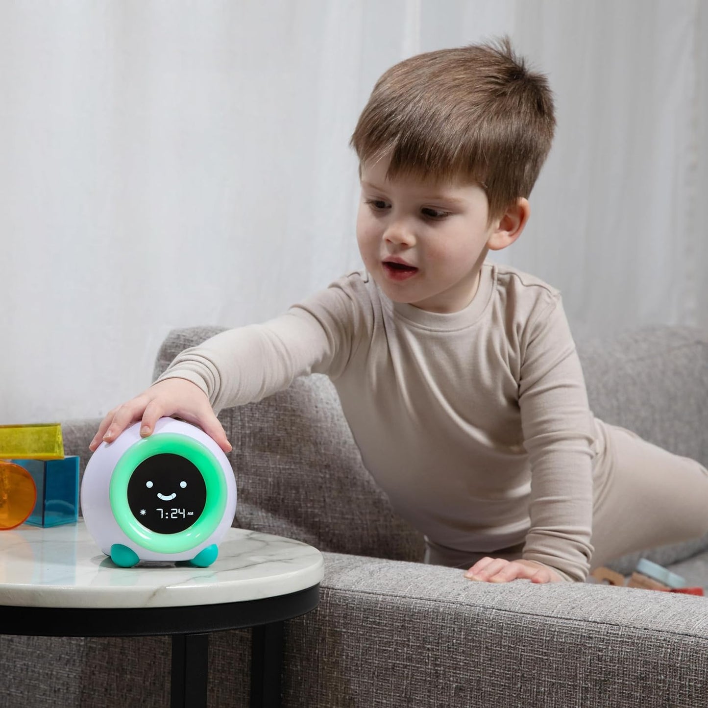 LittleHippo Mella: All-in-One Kids Trainer, Alarm Clock, Night Light & Sleep Sounds Machine. Encourage Sleep Training with Toddler Alarm Clock, Timer Night Light, Cute Kids Room Decor - Tropical Teal