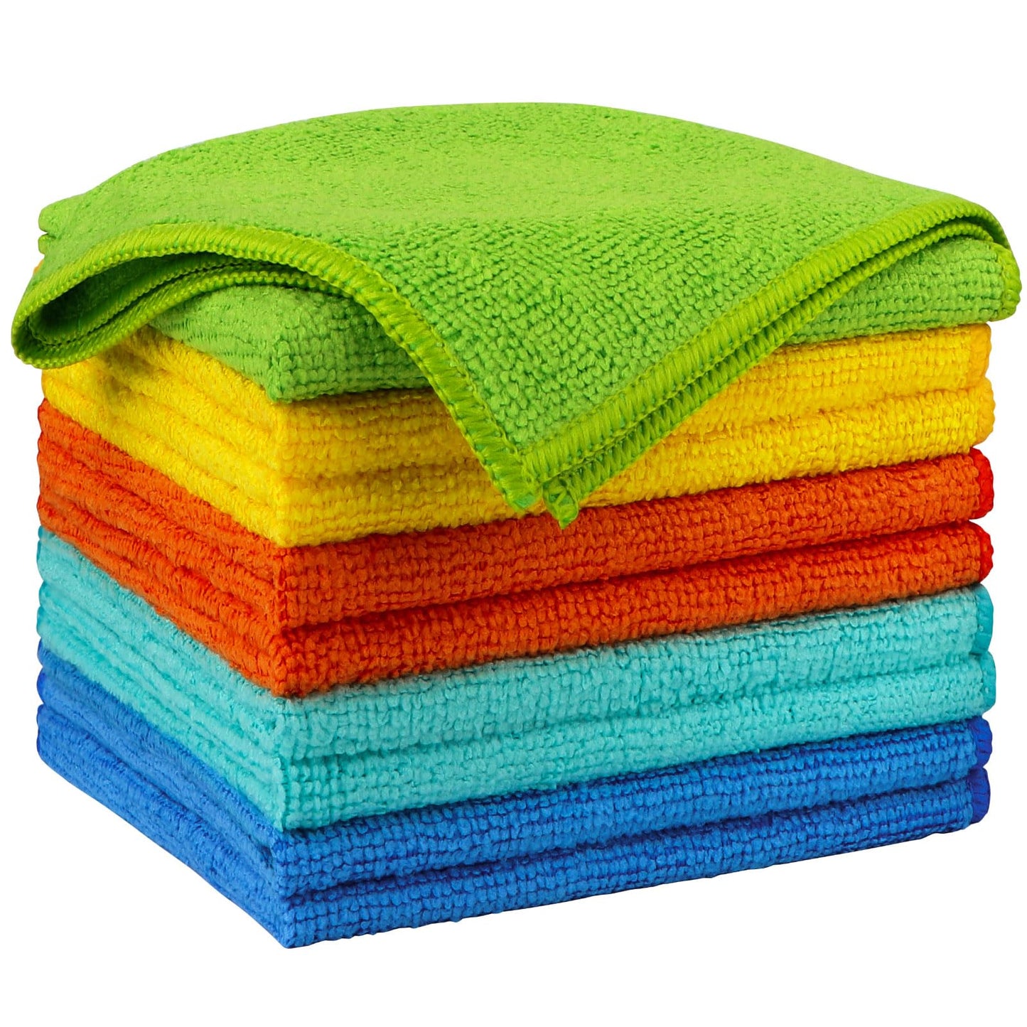 AIDEA Microfiber Cleaning Cloth, 50PK, Microfiber Towels for Cars, Premium Wash Cloths, Dusting Cloth Cleaning Rags, Absorbent Towels for SUVs, House, Kitchen, Window, Cleaning Supplies12×12"