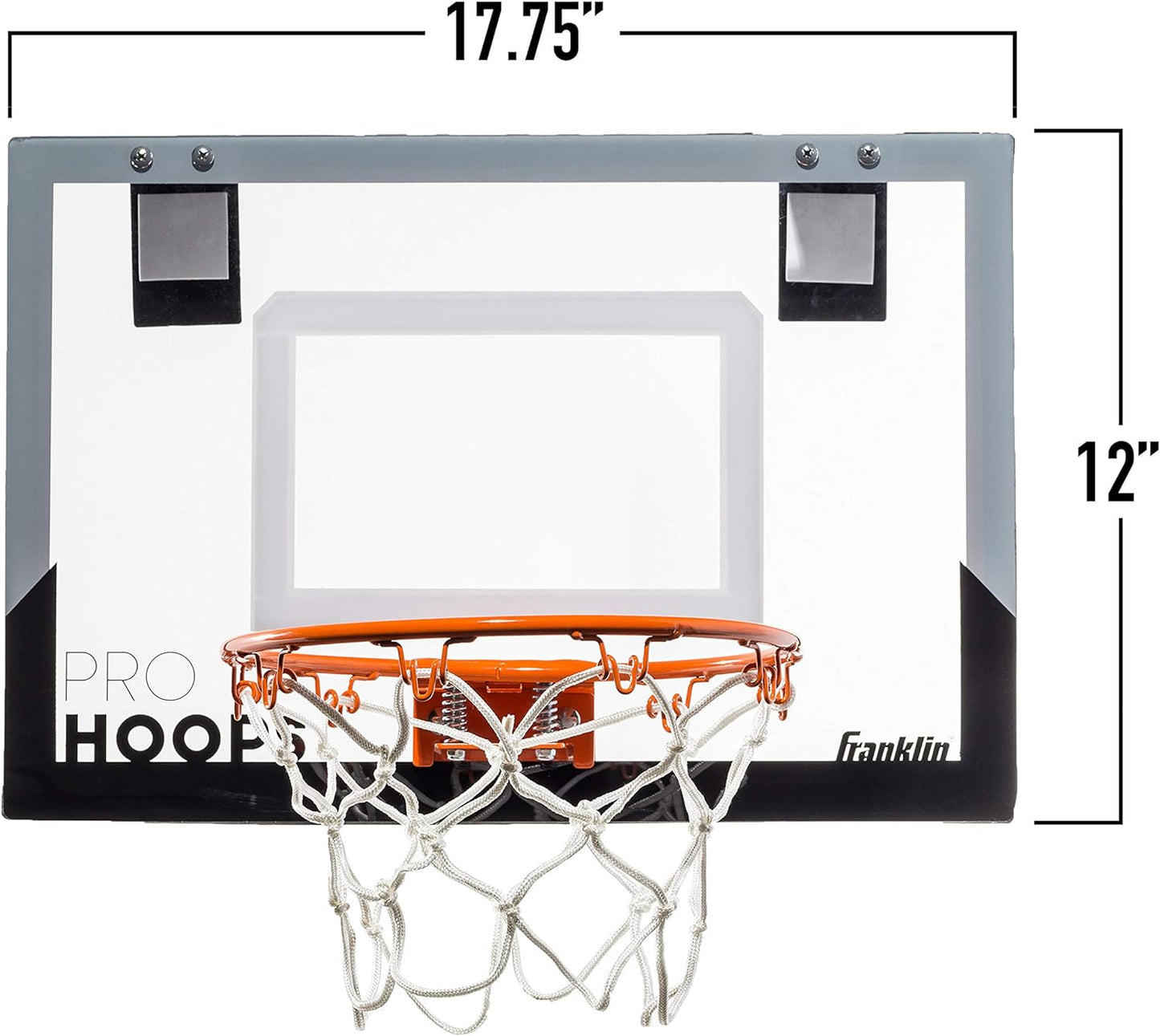 Franklin Sports Mini Basketball Hoops-Indoor Over The Door Mini Hoop+Basketball Sets-Perfect Accessory for Bedroom+Office