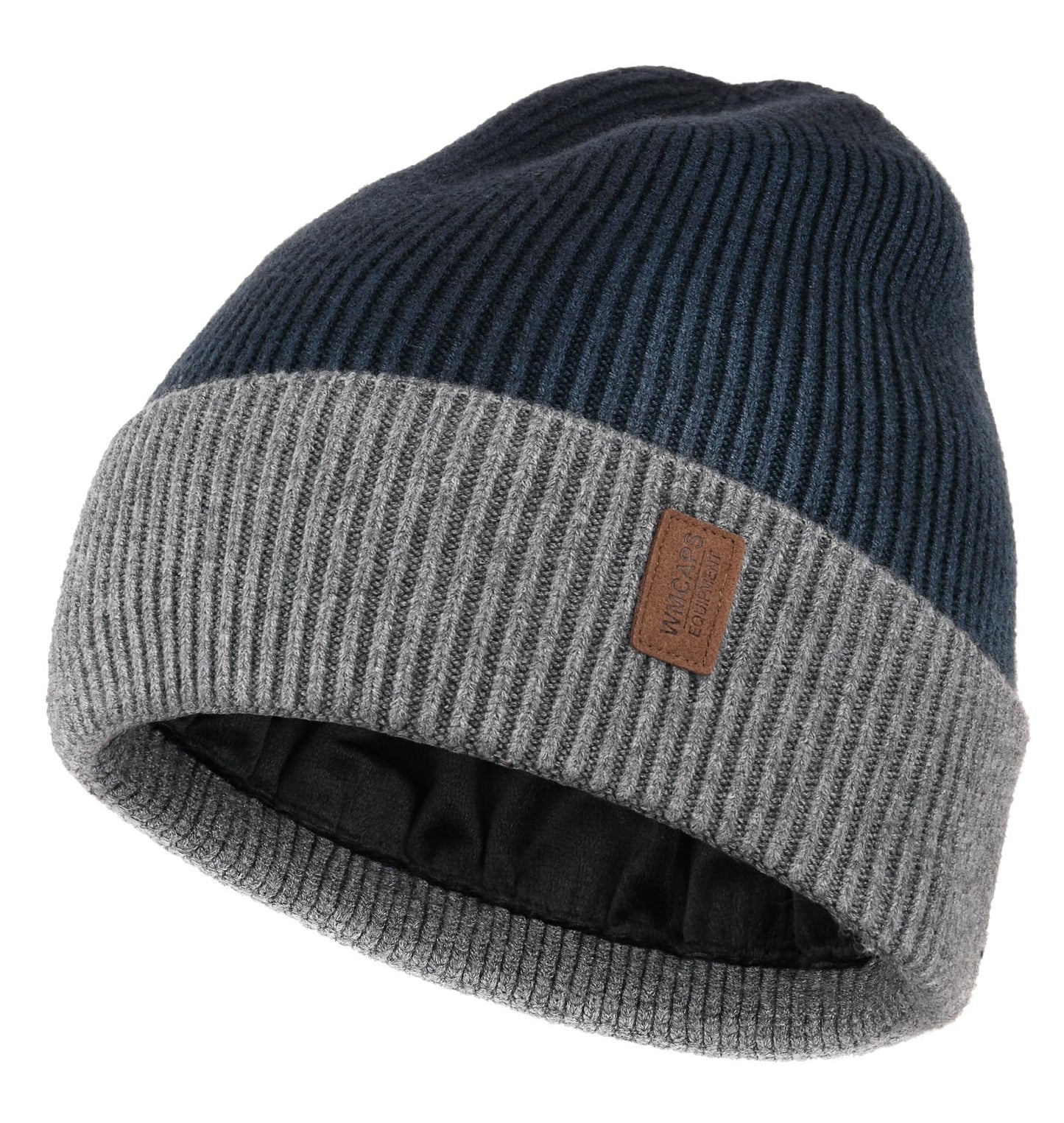 Wmcaps Winter Beanie for Men Women, Fleece Lined Beanie Soft Warm Knit Hat Ski Stocking Cuffed Cap
