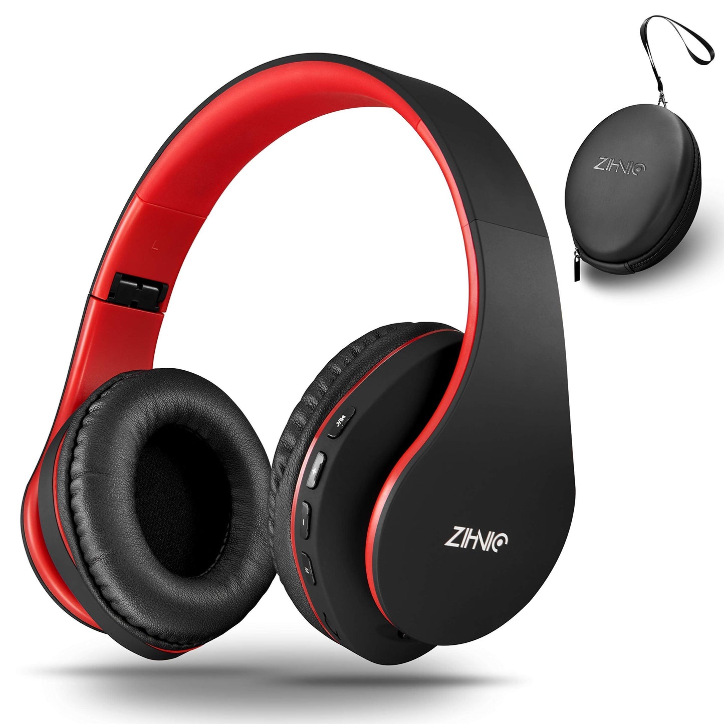 ZIHNIC Bluetooth Headphones Over-Ear, Foldable Wireless and Wired Stereo Headset Micro SD/TF, FM for Cell Phone,PC,Soft Earmuffs &Light Weight for Prolonged Wearing(Rose Gold)