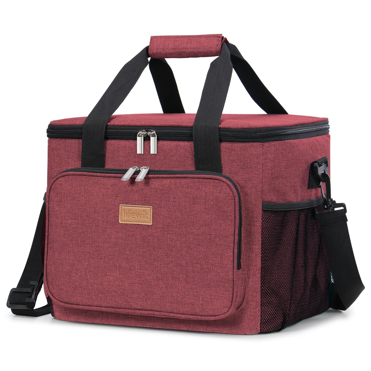 Lifewit Medium Lunch Bag Insulated Lunch Box Soft Cooler Cooling Tote for Adult Men Women, Black 12-Can (9L)