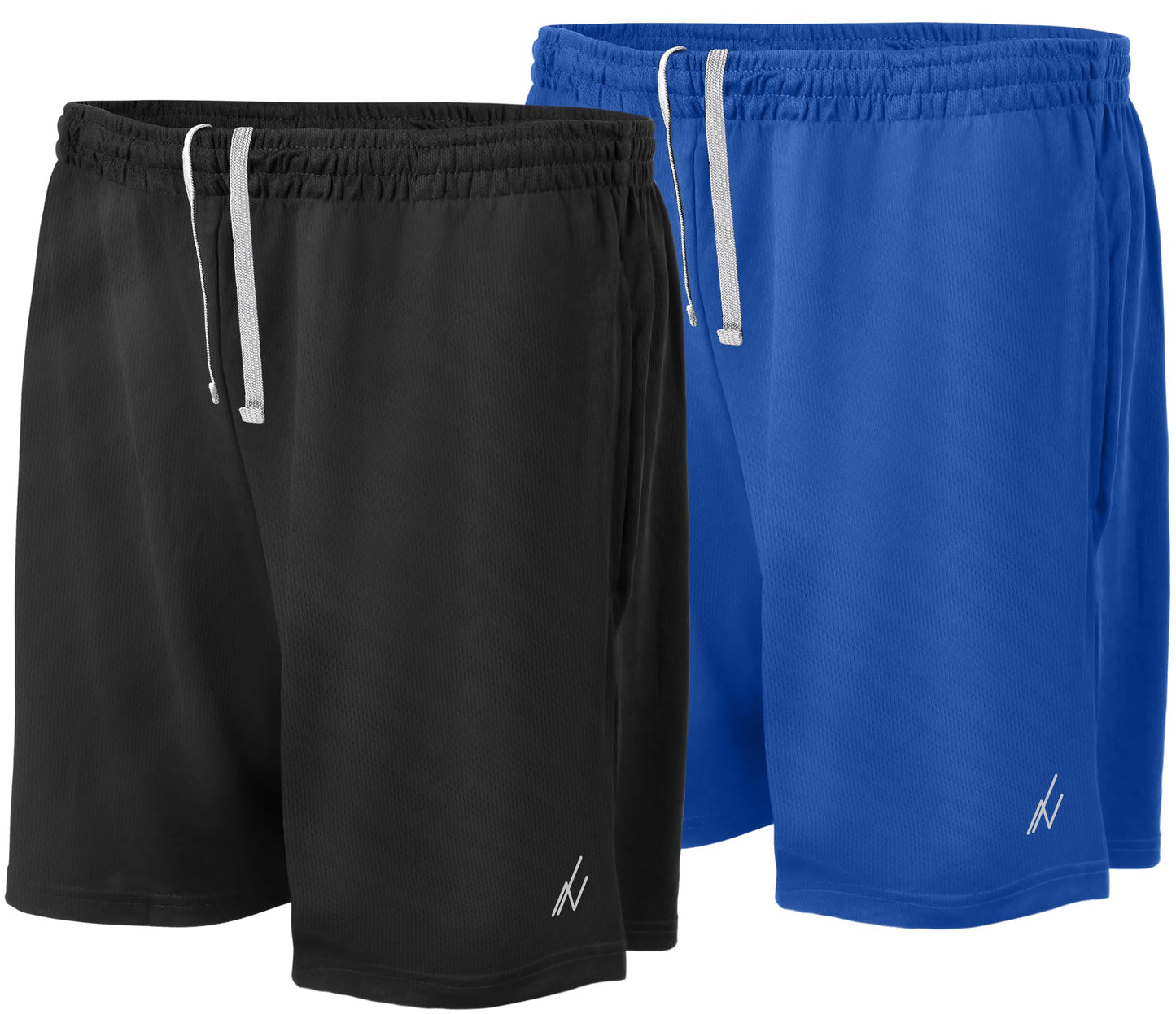 NY Threads Mens Athletic Shorts 2 Pack Quick Dry Lightweight Running Workout Gym Shorts with Pockets