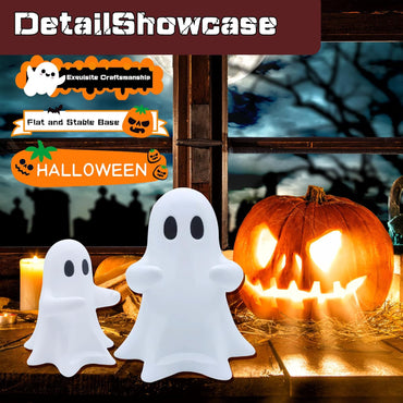 Ghost Figurine Holding Coke Table Decor, Replaceable Can Holder Halloween Cute Desktop Ghost Statue Decoration, Fun and Practical