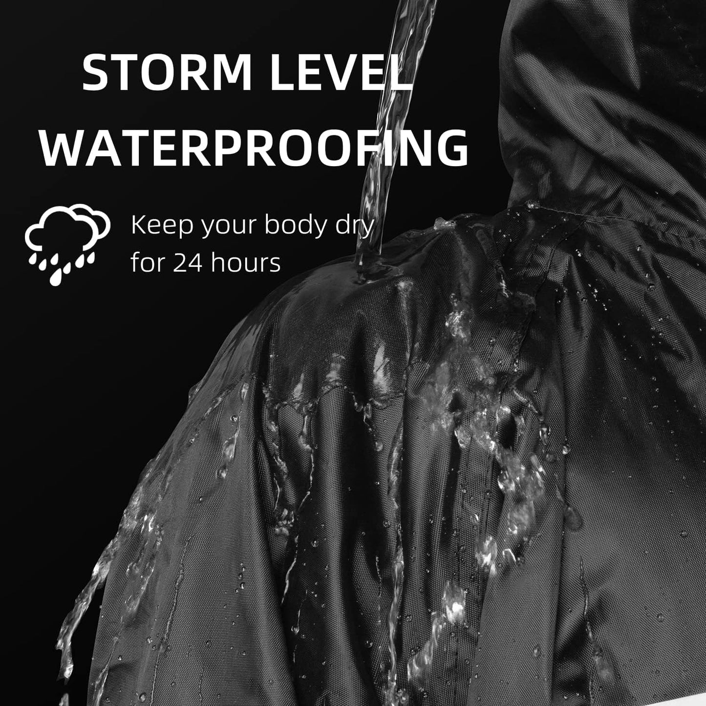 Coralrain Long Hooded Raincoat Safety Waterproof Emergency Rain Jacket Poncho for Men Women Adults