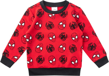 Marvel Spider-Man Boys 2 Piece Long Sleeve Sweatshirt and Pants Set for Toddlers and Big Kids