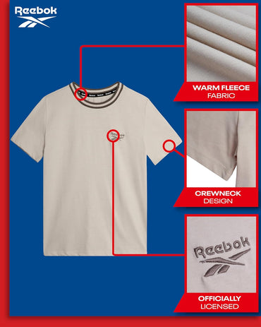 Reebok Boys' Short Sleeve Tee Shirt - Casual Performance Cotton Crew Neck Logo Graphic Tees for Boys (Sizes: 4-20)