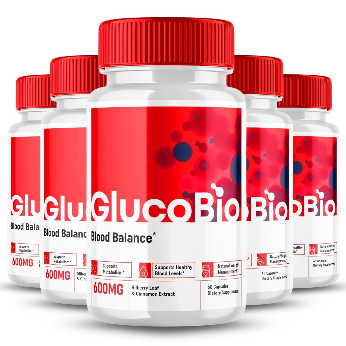 Original GlucoBio Glycogen Support Capsules Advance Premium Formula, Natural Ingredients for Overall Health & Balanced Lifestyle | Gluco Bio Glyco Reviews | 60 Capsules Each Bottle (Pack of 1)