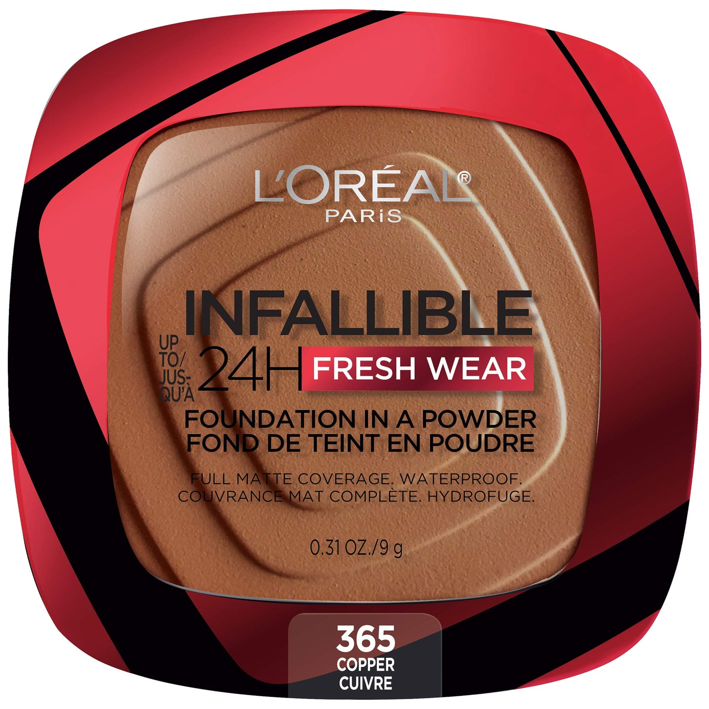 L'Oreal Paris Makeup Infallible Fresh Wear Foundation in a Powder, Up to 24H Wear, Waterproof, Ivory Buff, 0.31 oz.