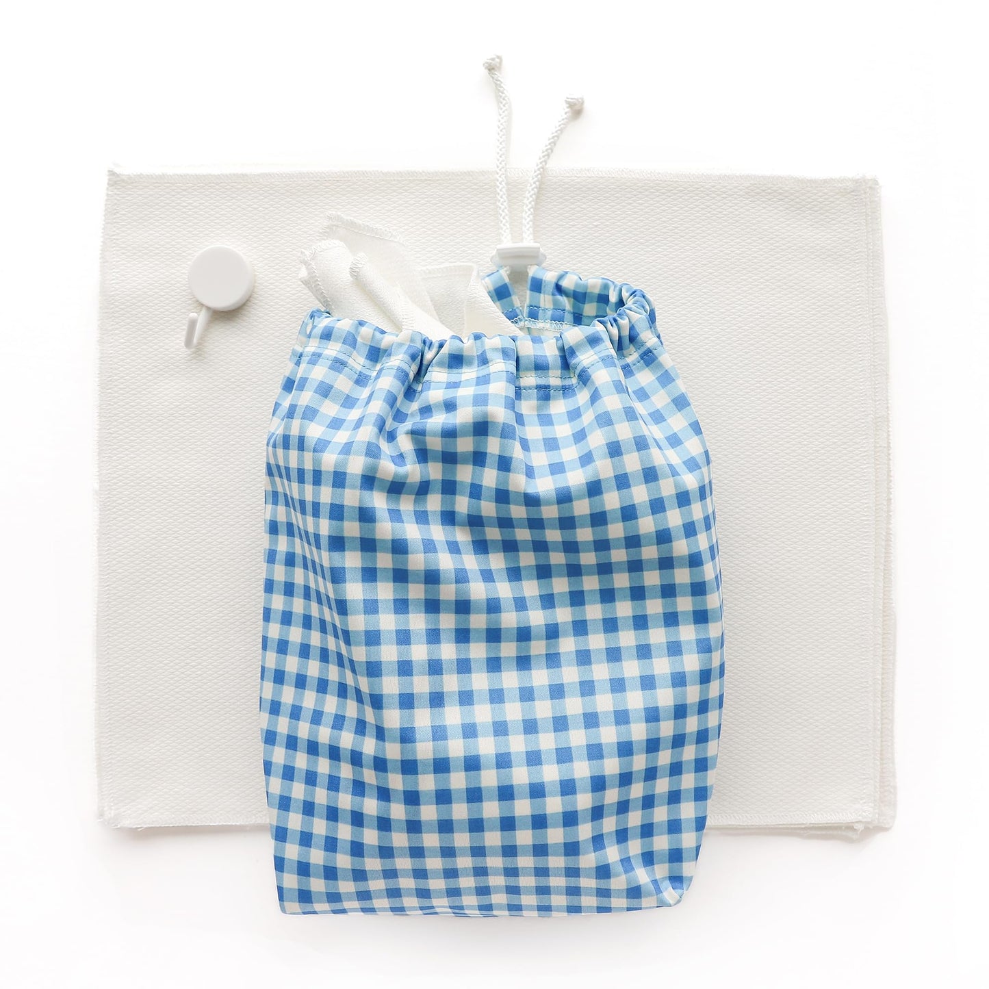 Esembly Paperless Towel Roll - Reusable Kitchen Towels 12-Pack Washable Cotton with Laundry Bag & Hook - Zero-Waste, Absorbent, Washable - Botany