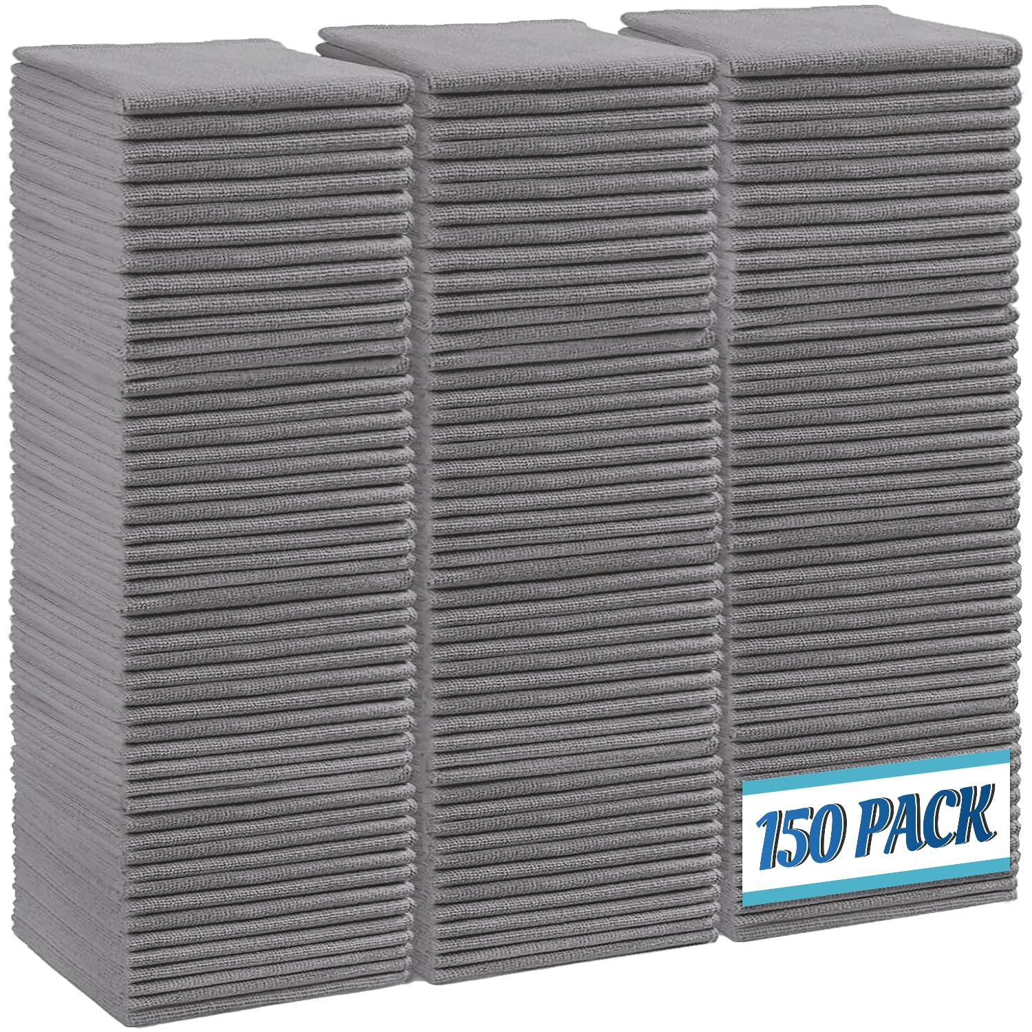 HOMEXCEL Microfiber Cleaning Cloth, Kitchen Towels 12 Pack, Lint Free, Scratch-Free, Highly Absorbent, Reusable Dish Towels for Kitchen and Household