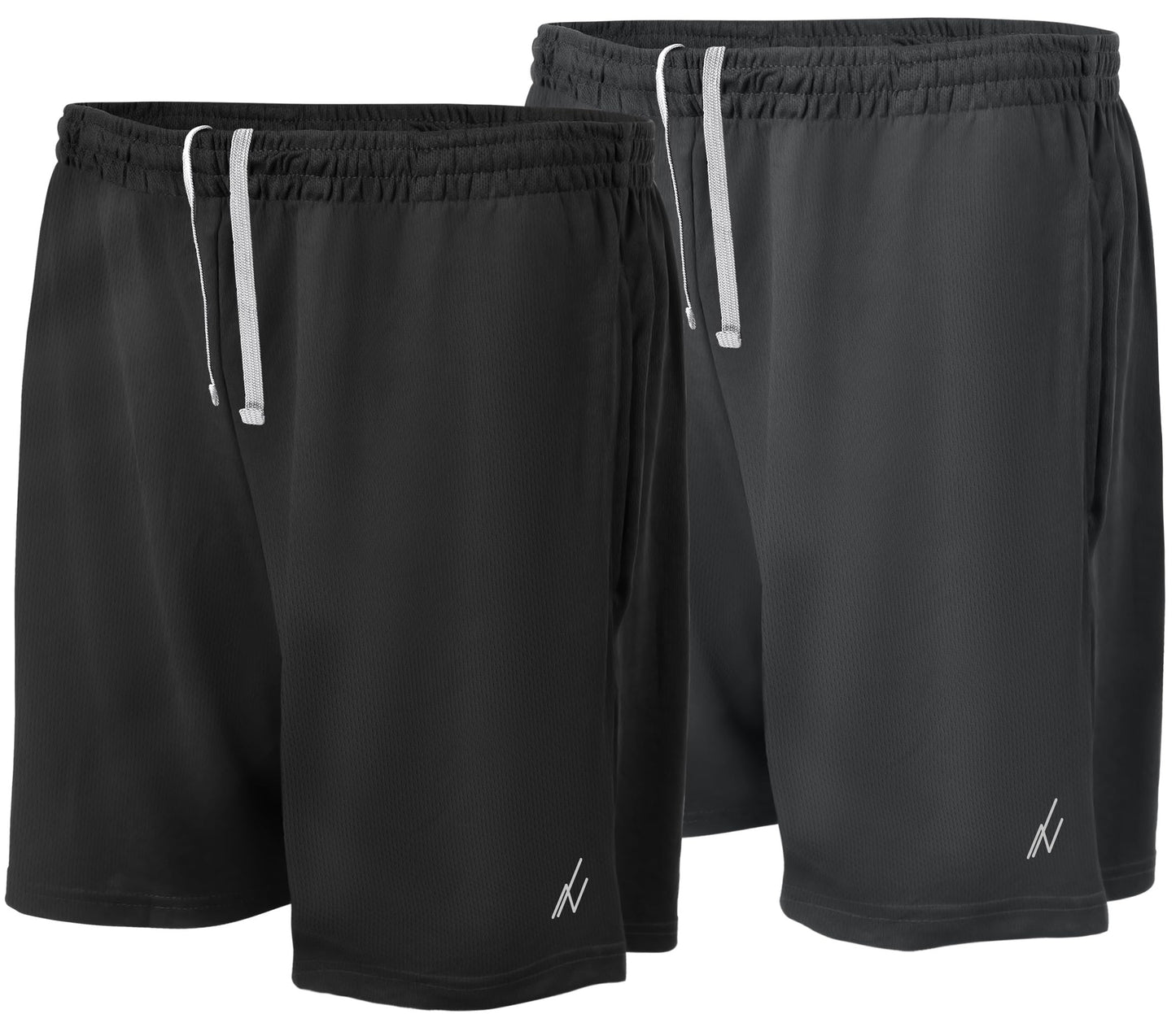 NY Threads Mens Athletic Shorts 2 Pack Quick Dry Lightweight Running Workout Gym Shorts with Pockets