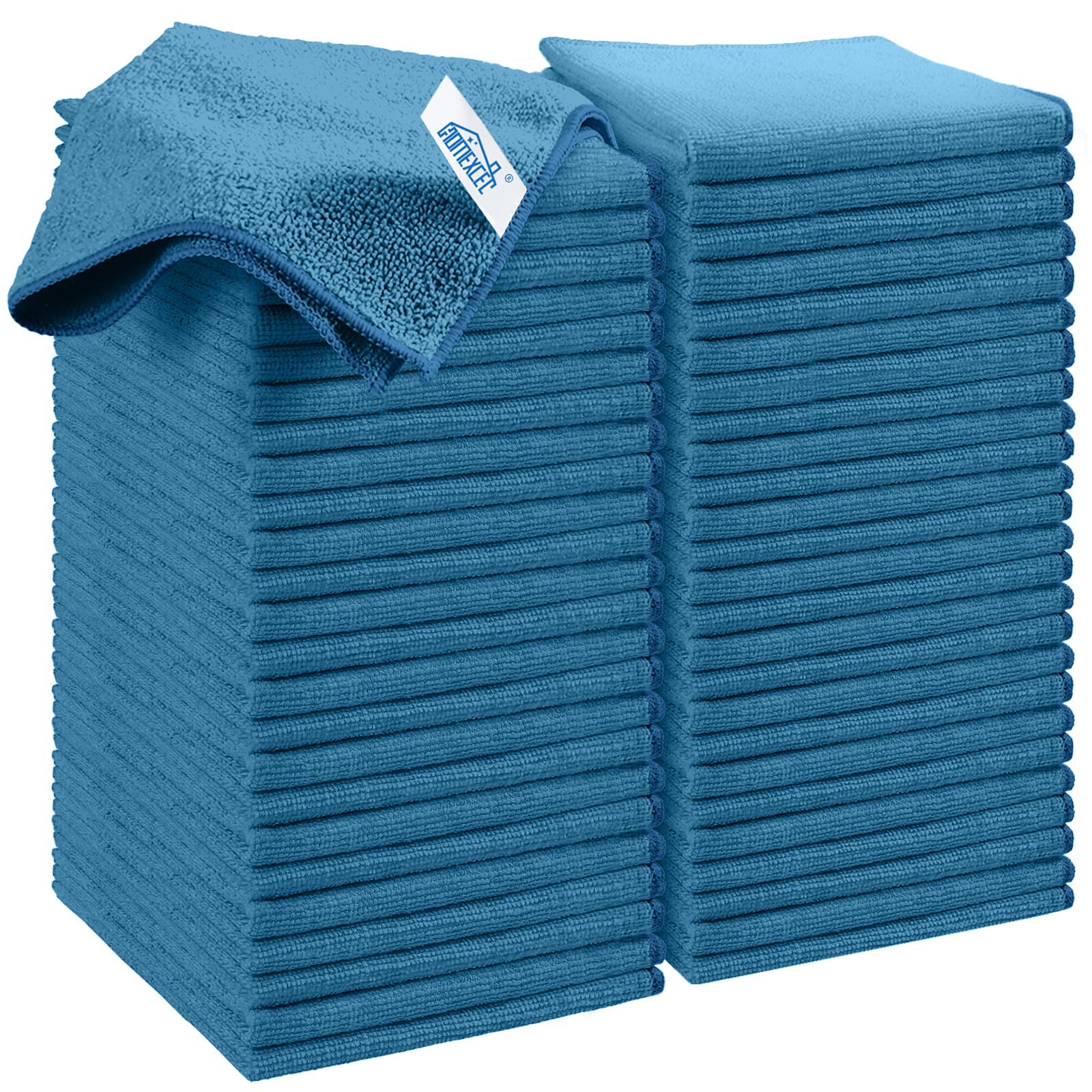 HOMEXCEL Microfiber Cleaning Cloth, Kitchen Towels 12 Pack, Lint Free, Scratch-Free, Highly Absorbent, Reusable Dish Towels for Kitchen and Household