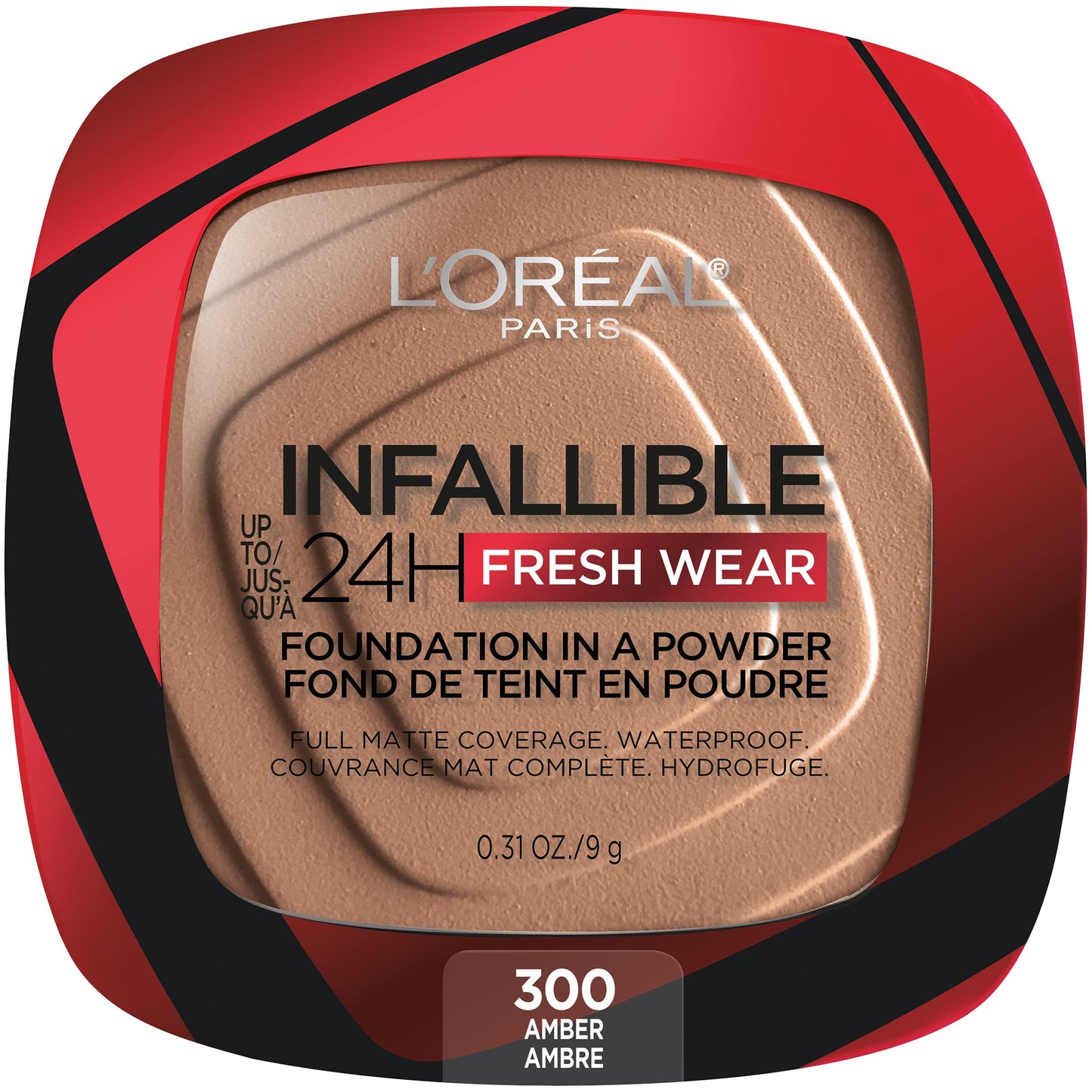 L'Oreal Paris Makeup Infallible Fresh Wear Foundation in a Powder, Up to 24H Wear, Waterproof, Ivory Buff, 0.31 oz.