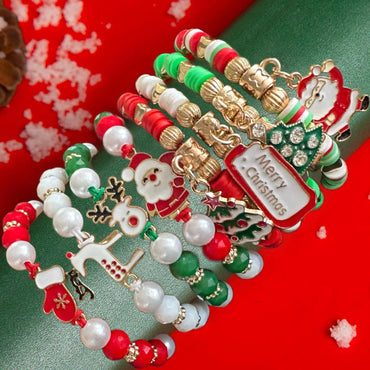 Bovemee 8pcs Christmas Bracelets For Women Gifts Merry Christmas In July Decorations Holiday Party Favors Stocking Stuffers Crafts Jewelry Bracelet