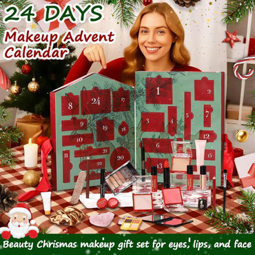 Makeup Advent Calendar 2025, 24 Days Christmas Countdown Calendar Gift Set for Adult Women Teen Girls, Xmas Holiday Beauty & Cosmetic Surprise Make up Kit for Women Full Kit