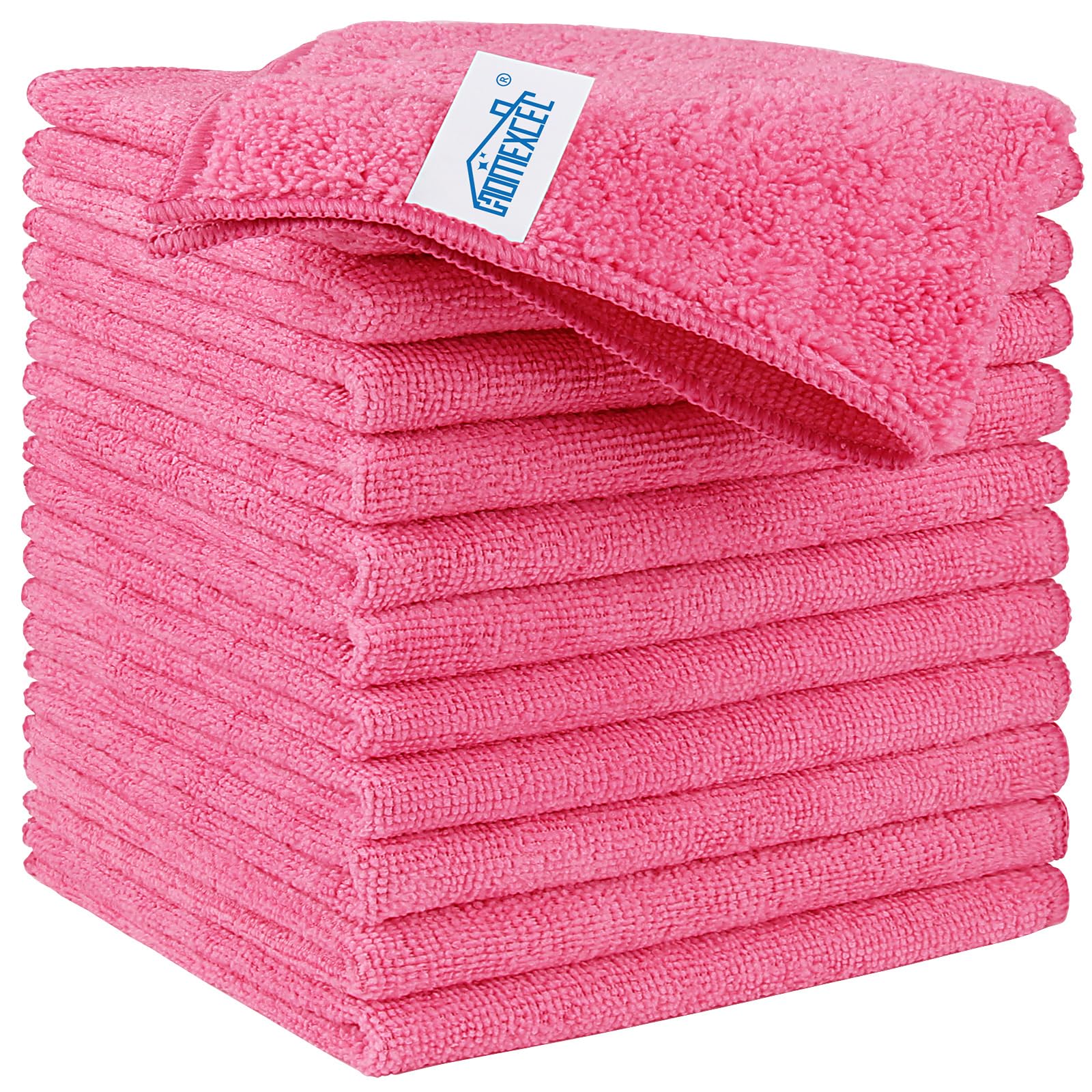 HOMEXCEL Microfiber Cleaning Cloth, Kitchen Towels 12 Pack, Lint Free, Scratch-Free, Highly Absorbent, Reusable Dish Towels for Kitchen and Household