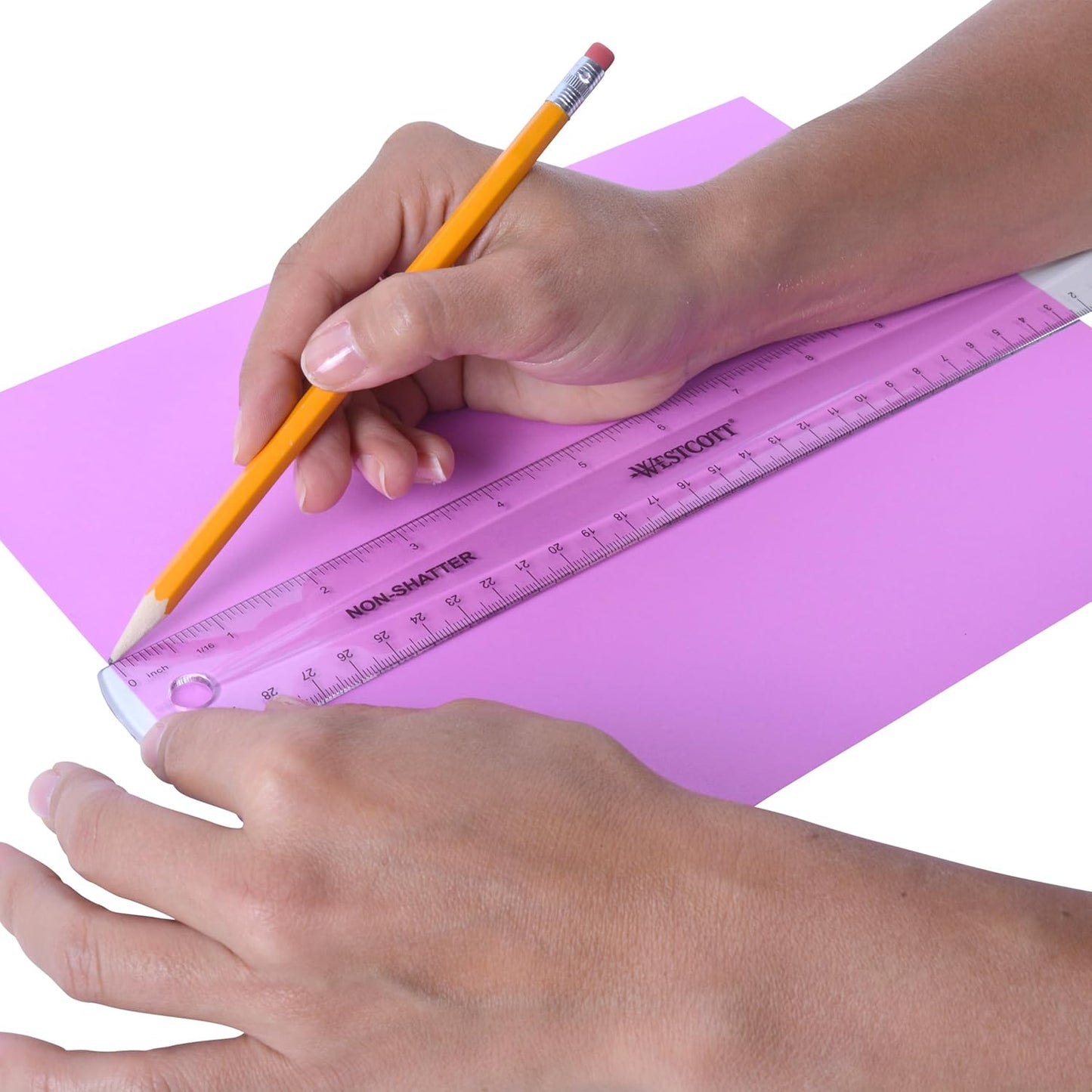 Westcott 13862 Flexible, Shatterproof Clear Ruler, 12 in