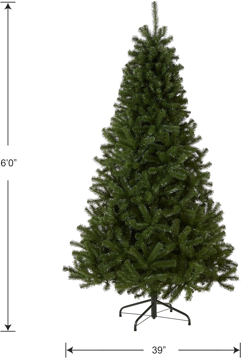 National Tree Company 6 ft Unlit North Valley Spruce Artificial Christmas Tree, 680 Tips, Includes Stand, Green