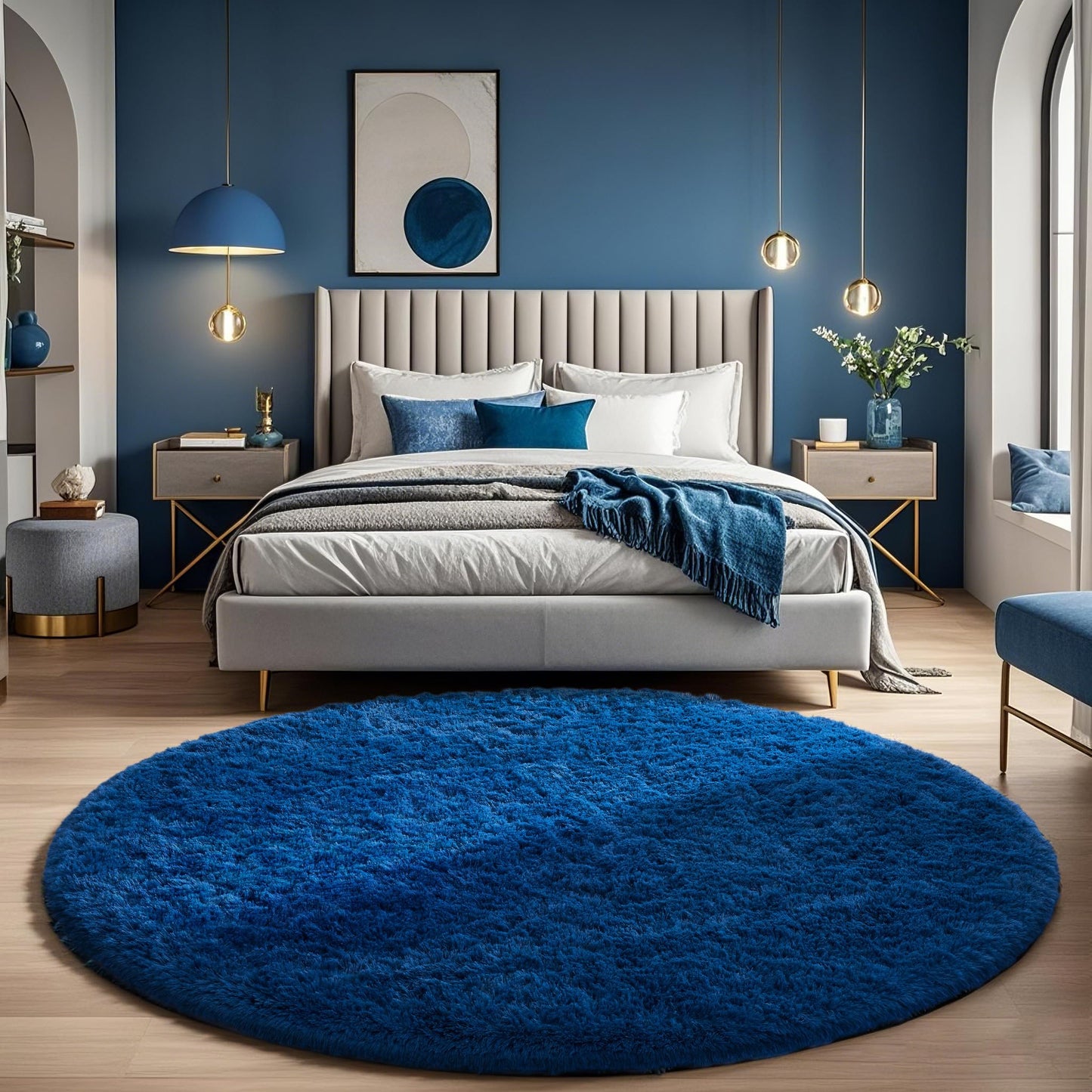 Ophanie Area Rugs for Bedroom Living Room, Grey Fluffy Fuzzy Shag Shaggy Soft Plush Carpet, 4x6 Indoor Floor Gray Rug for Kids Home Dorm Decor Aesthetic