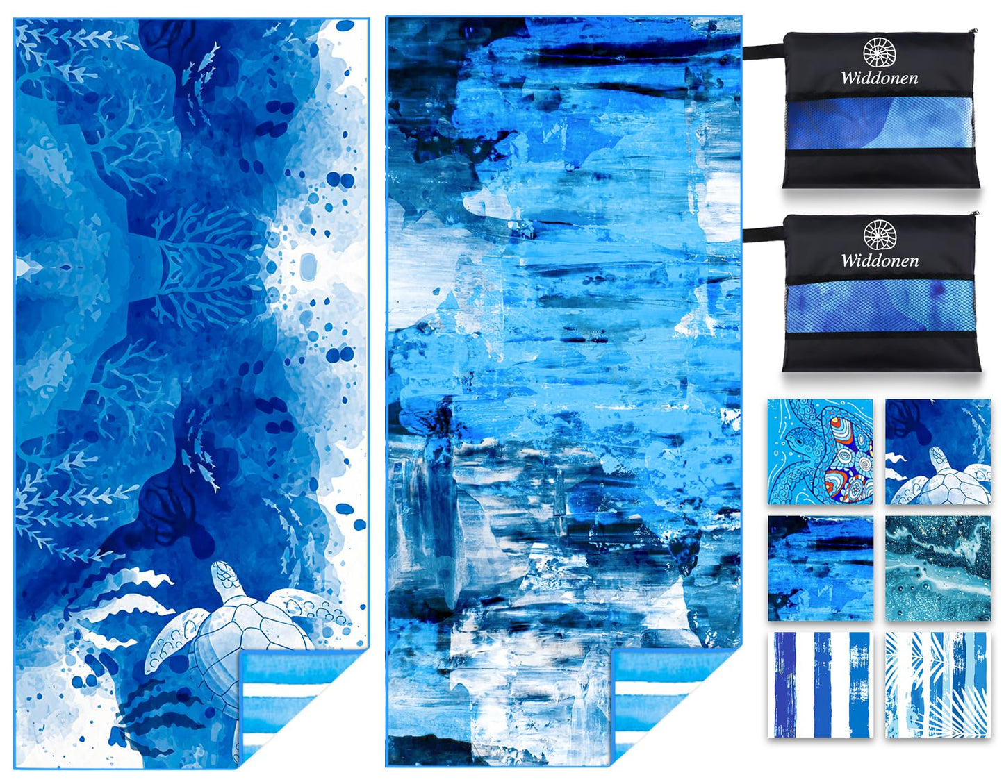Microfiber Lightweight Beach Towel Sand Free Quick Dry Absorbent Thin Compact Towels for Swimming Pool Camping Beach Accessories Large Easy Pack Travel Things for Vacation Essentials Gift Adult