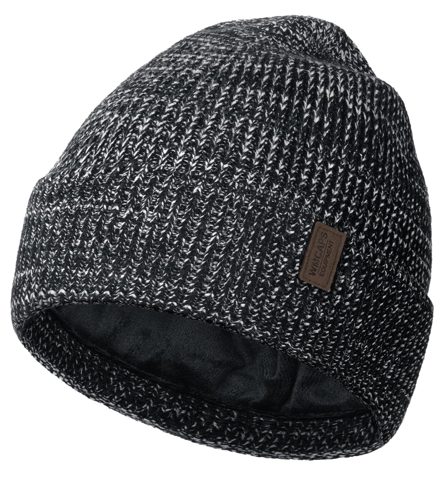 Wmcaps Winter Beanie for Men Women, Fleece Lined Beanie Soft Warm Knit Hat Ski Stocking Cuffed Cap