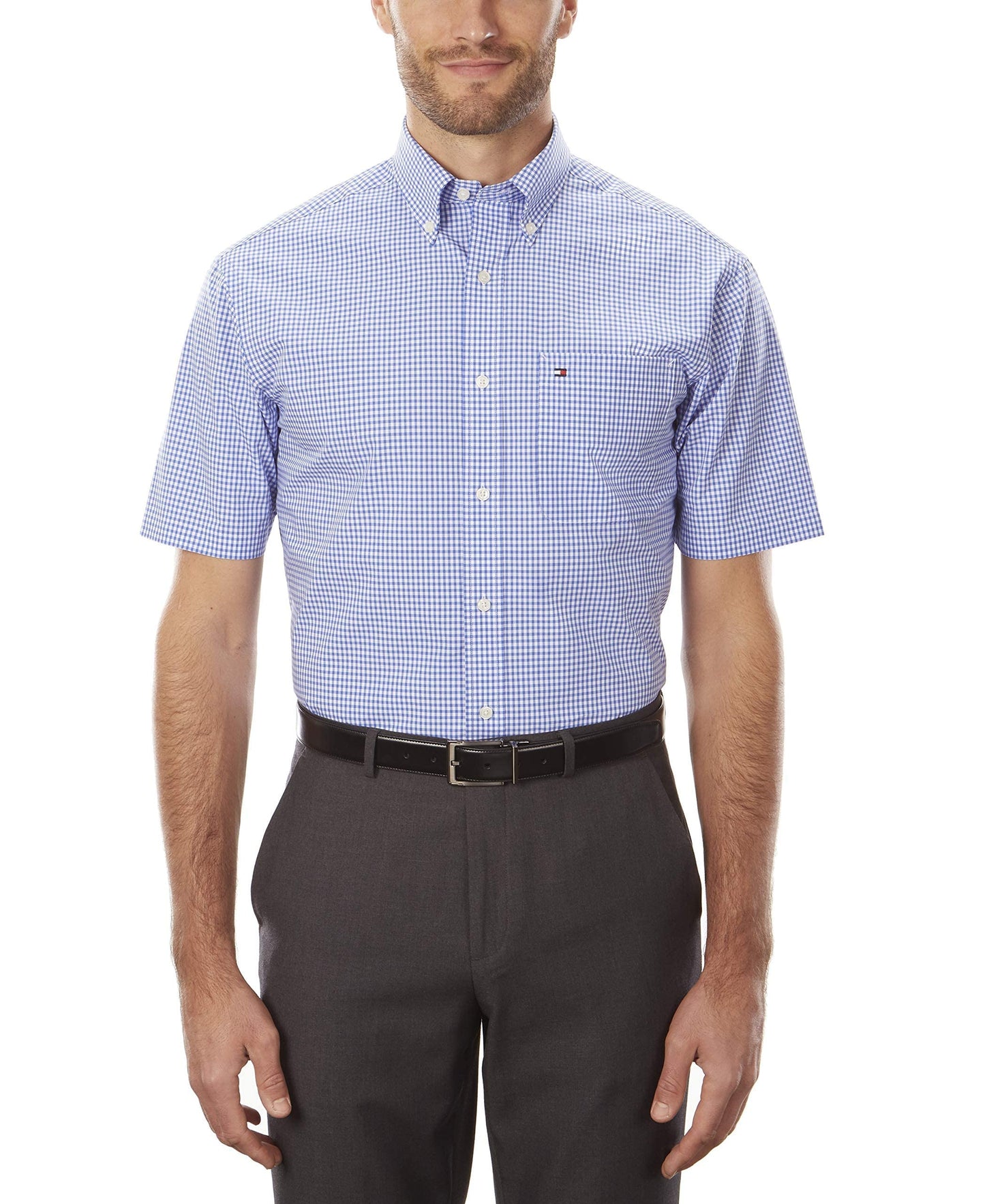 Tommy Hilfiger Men's Short Sleeve Button-Down Shirt - Amazon Exclusive