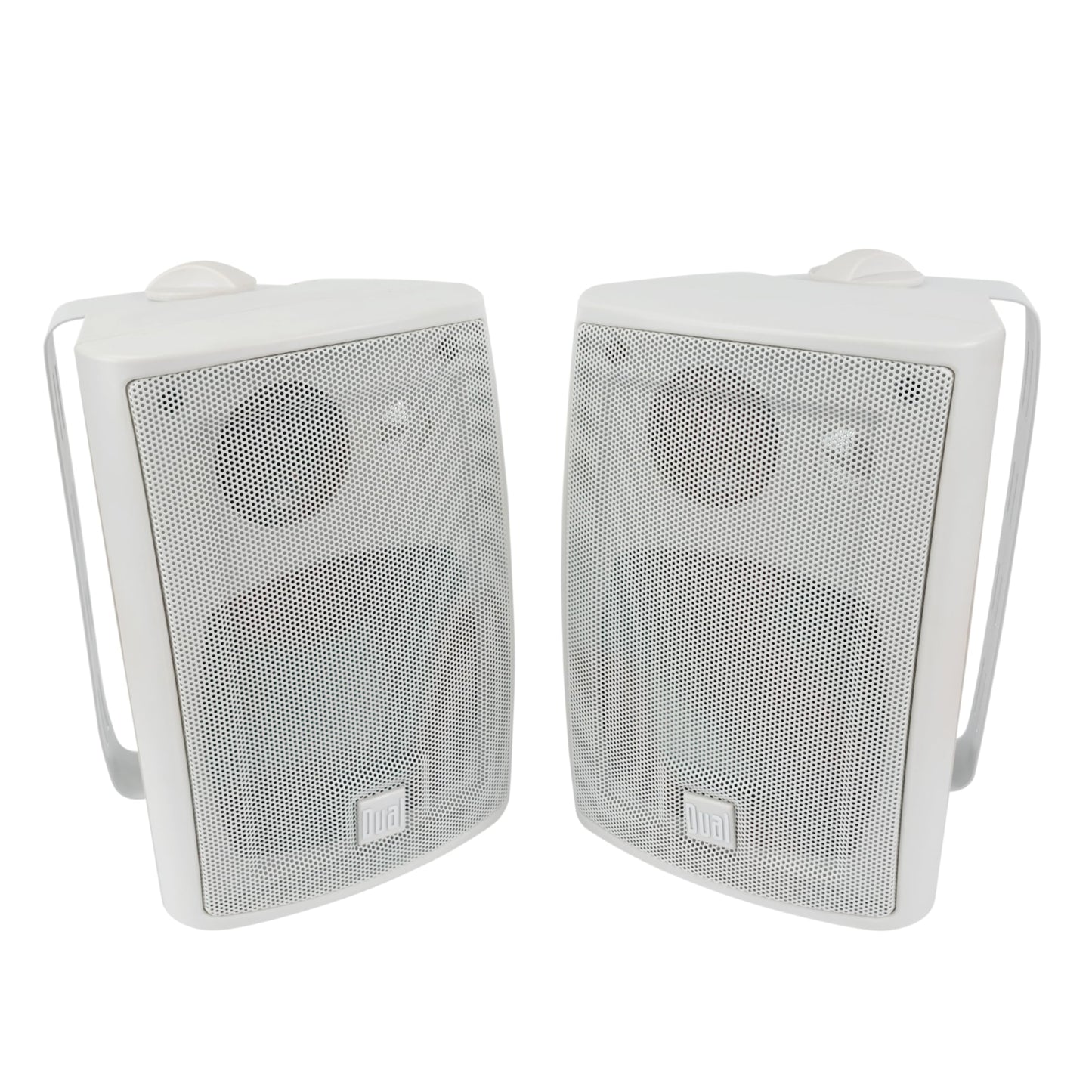 Dual Electronics LU43PB 4" 3-Way High Performance Outdoor Indoor Wired Speakers | Effortless Set Up | Home, Pool, Patio, Garage Use | Weather Resistant | Expansive Stereo Sound Coverage | Black