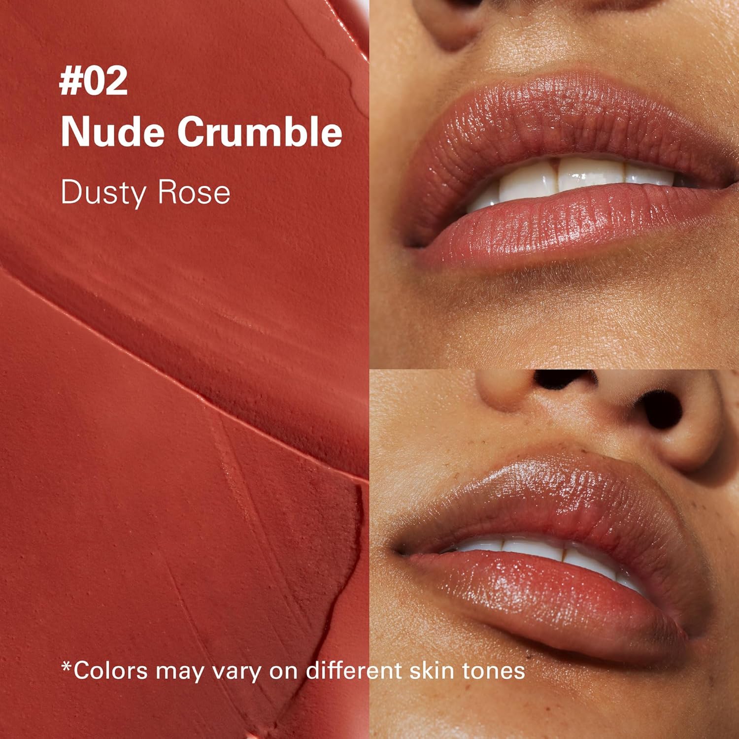 Melixir Vegan Lip Butter #02 Nude Crumble(Tinted) (+11 more colors), Bee Free, Petrolatum Free, Deep Nourishing Plant-Based Vegan Chapstick, Lip Balm for Dry, Cracked and Chapped Lips