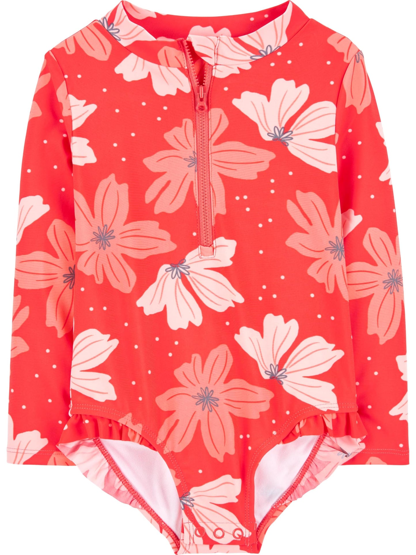 Simple Joys by Carter's Girls' Long Sleeve Zipper One Piece Swimsuit
