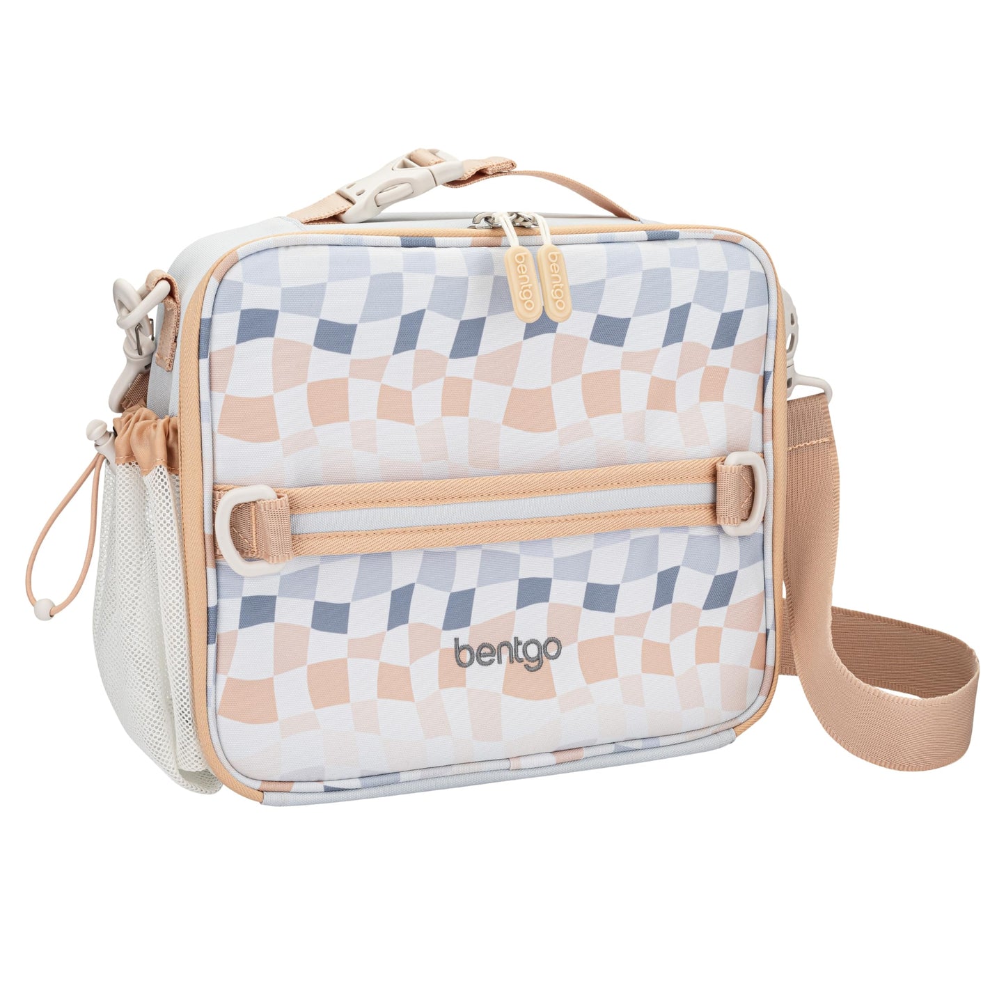 Bentgo Kids Lunch Bag - Double-Insulated, Reusable Lunch Bag for Kids 3+ with Adjustable Strap; Holds Lunch Box/Water Bottle/Snacks; Easy-Clean, Water-Resistant & Pockets (Sports)