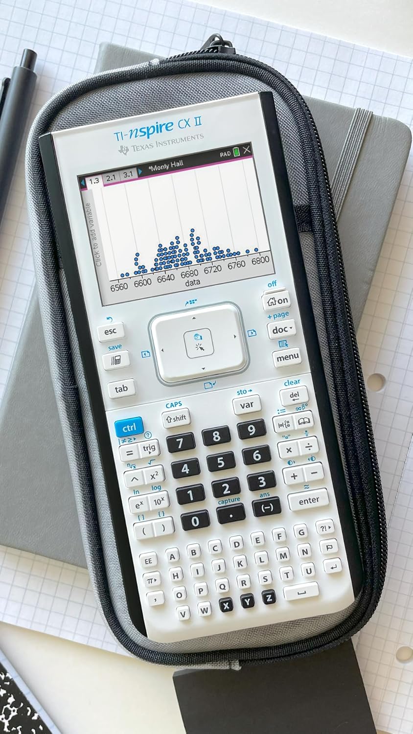 Texas Instruments TI-Nspire CX II Color Graphing Calculator with Student Software (PC/Mac) White 3.54 x 7.48