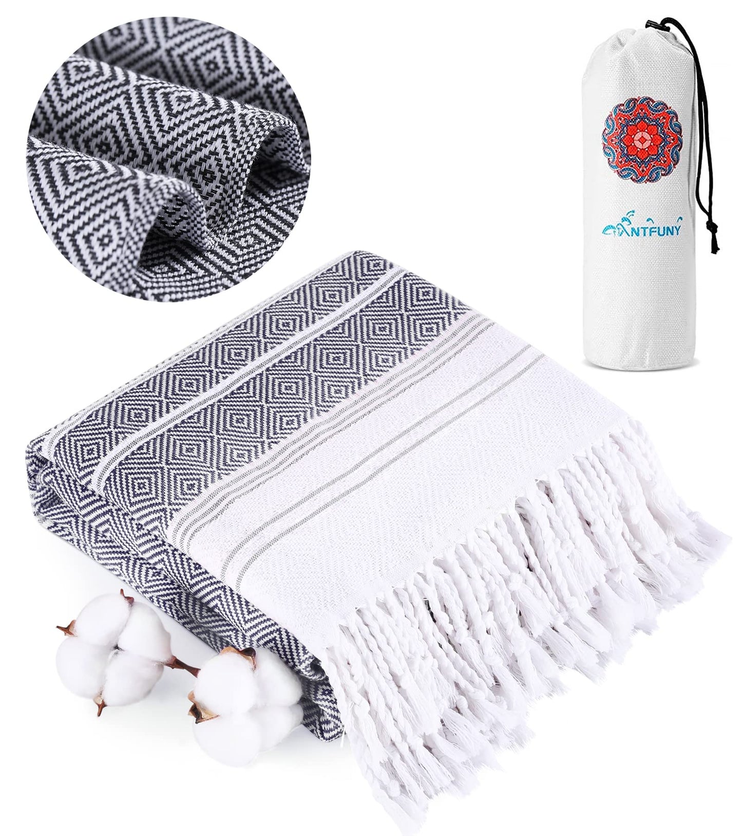 Turkish Beach Towels Vacation Essentials Quick Dry Sand Free Oversized Bath Pool Swim Towel Extra Large XL Blanket Adult Travel Cruise Accessories Must Haves Clearance Stuff Necessities