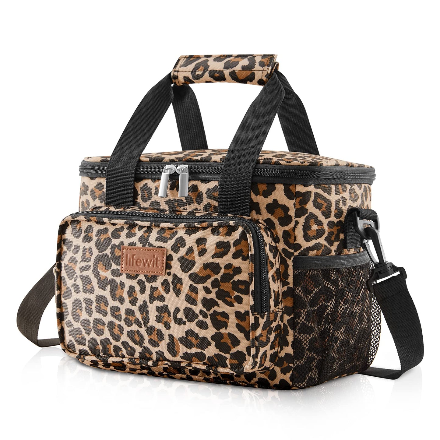 Lifewit Medium Lunch Bag Insulated Lunch Box Soft Cooler Cooling Tote for Adult Men Women, Black 12-Can (9L)