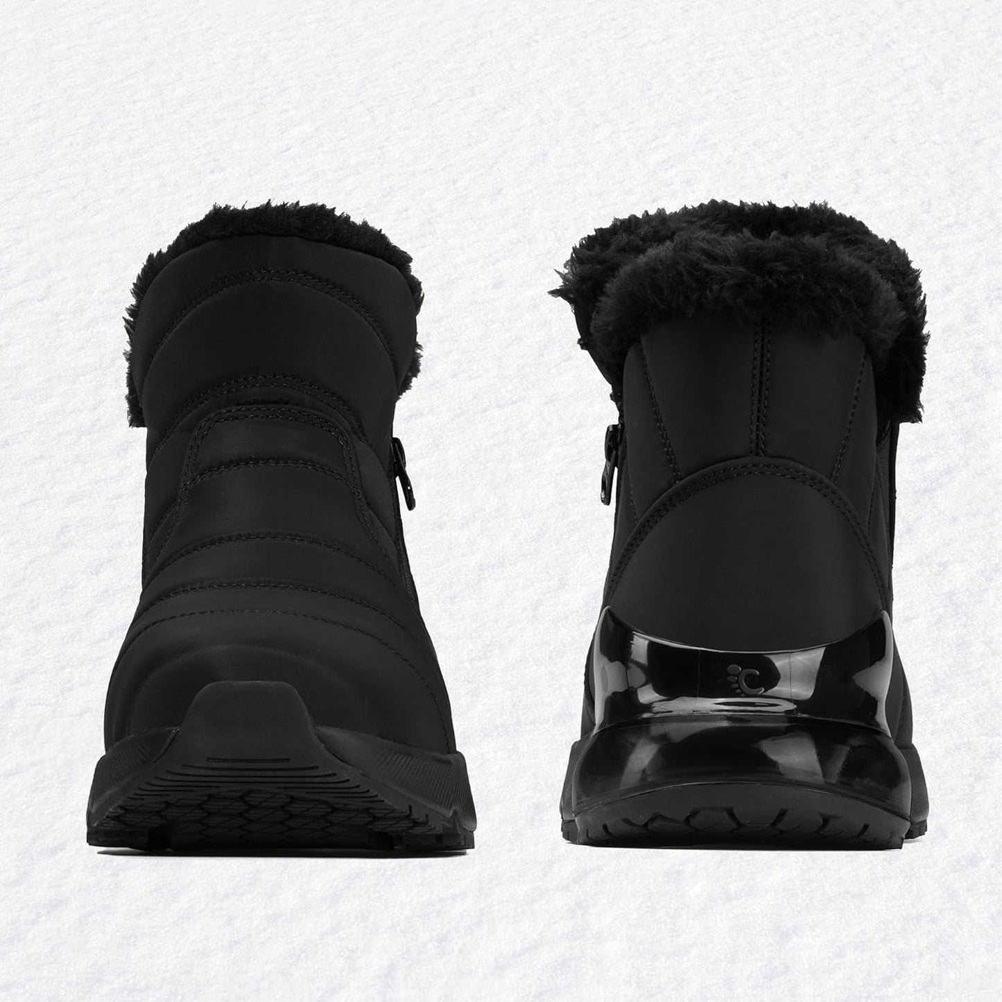 Women's Winter Snow Boots Wide Waterproof Warm Fur Lined Slip on Ankle Booties Orthopedic Boots Outdoor Insulated Winter Shoes