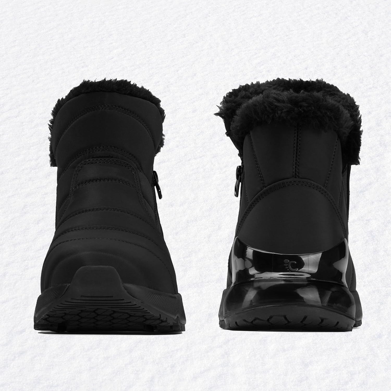 Women's Winter Snow Boots Wide Waterproof Warm Fur Lined Slip on Ankle Booties Orthopedic Boots Outdoor Insulated Winter Shoes