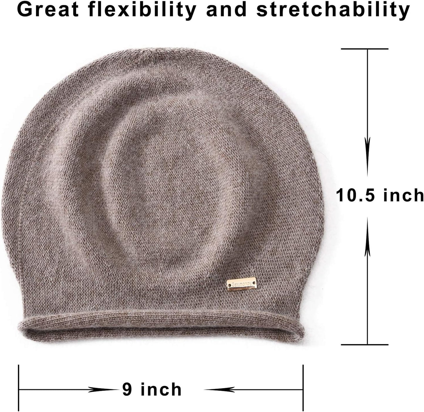 jaxmonoy Slouchy Knit Beanie Hat for Women Winter Soft Warm Ladies Laightweight Slouch Knitted Skull Beanies Cap