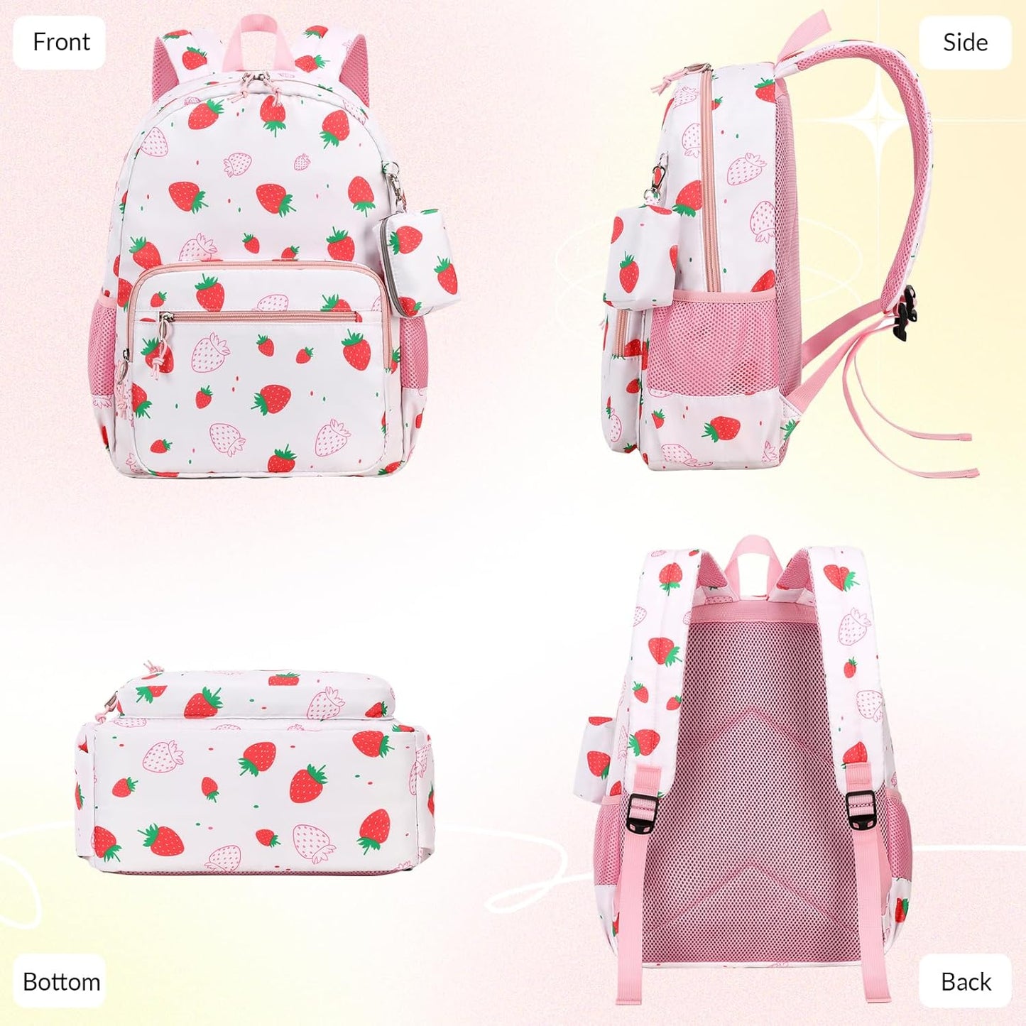 mygreen Kids Backpack, Kawaii Girls Backpack for School