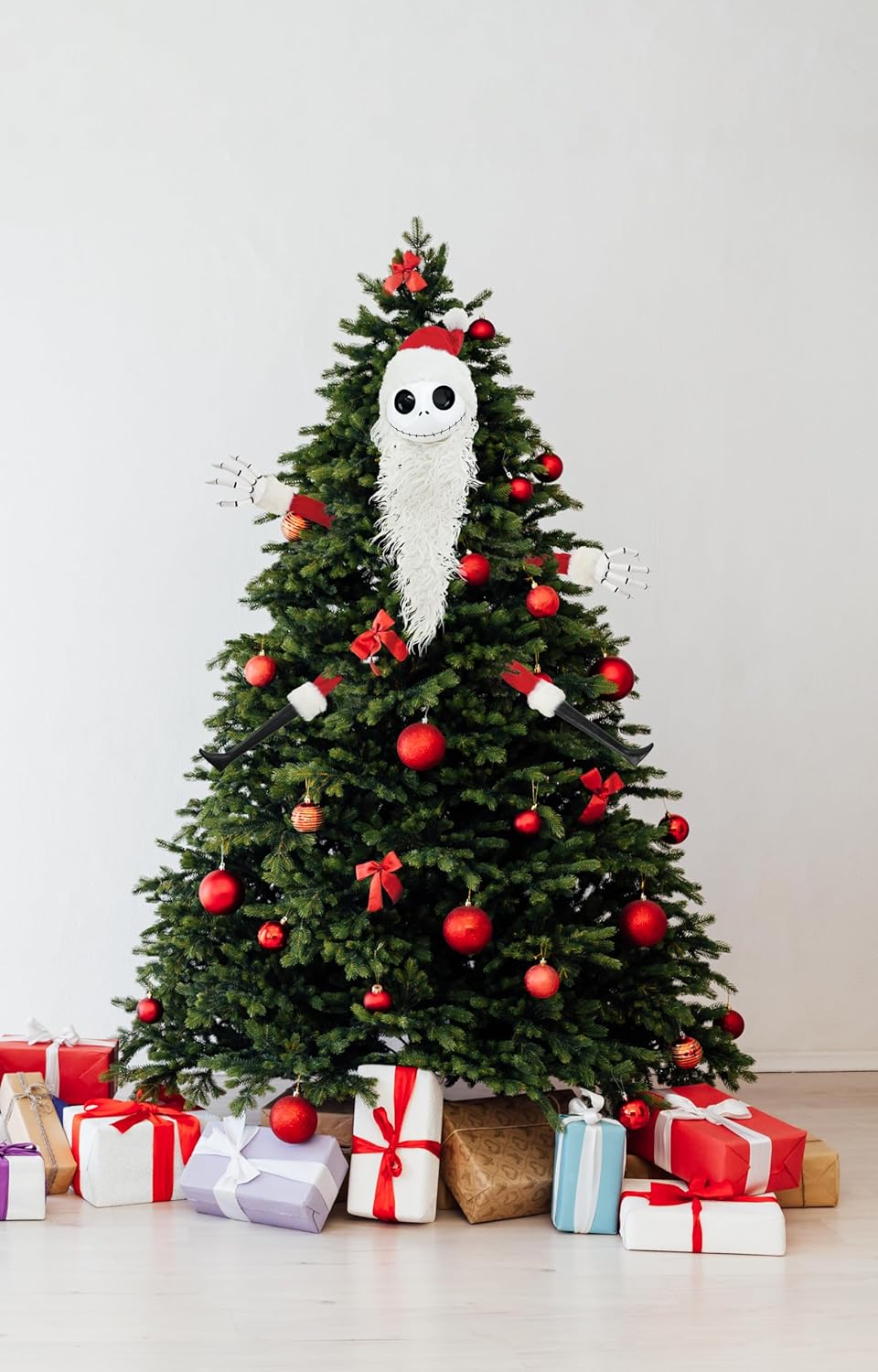 Department 56 Possible Dreams Disney The Nightmare Before Christmas Santa Jack Tree Topper Set, 12 Inch, Multicolor