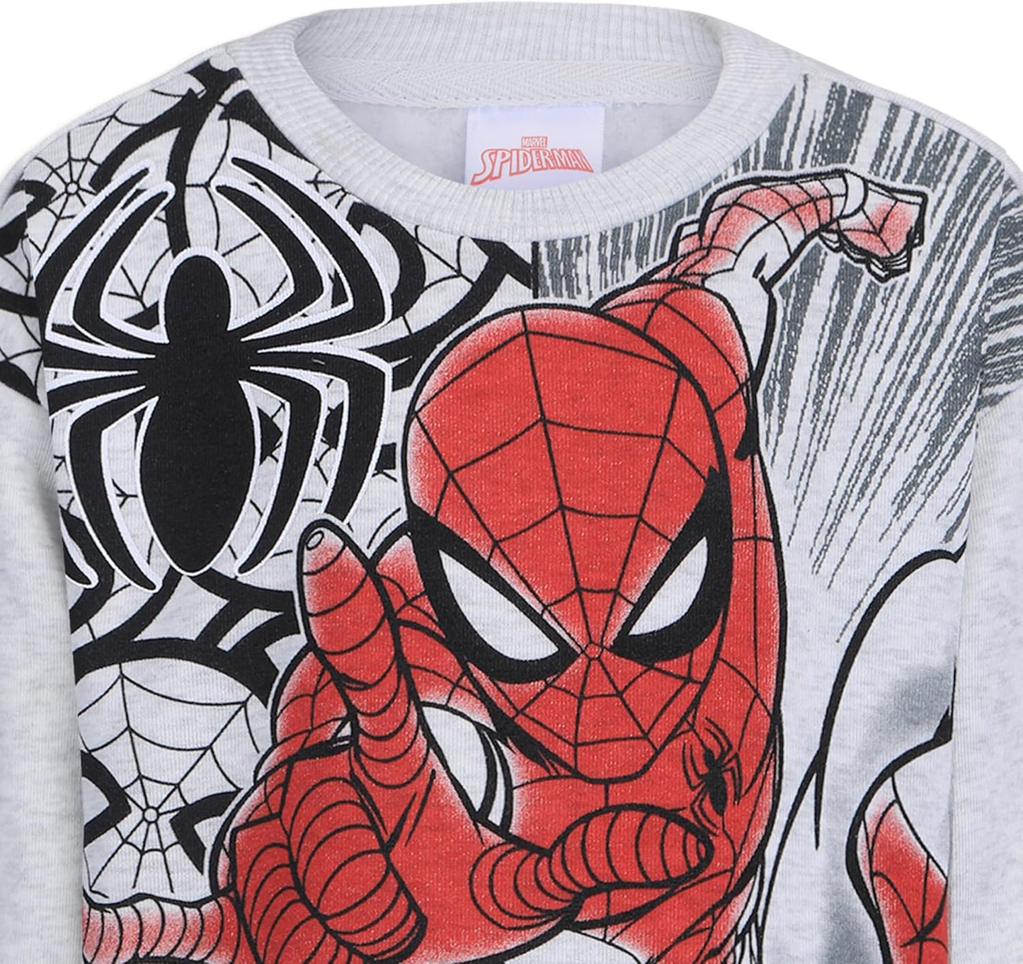 Marvel Spider-Man Boys Graphic Print 2 Piece Sweatshirt and Pants Set for Toddlers and Big Kids
