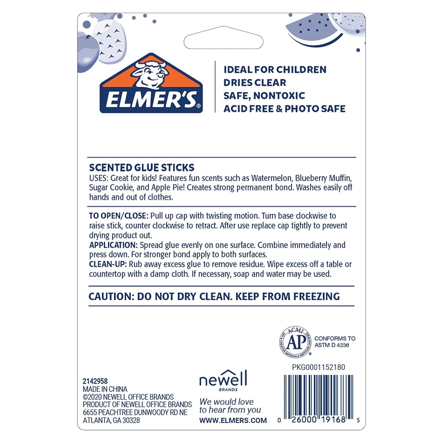 Elmer’s Scented Glue Sticks Washable Clear Assorted Scents 6 Grams 6 Packs of 4 (24 Total Count)