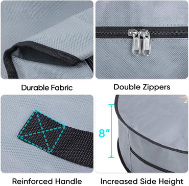 BALEINE 2 Pack Wreath Storage Container, Christmas Wreath Storage Bag with Reinforced Handle for Holiday Xmas (Green, 24"X8")