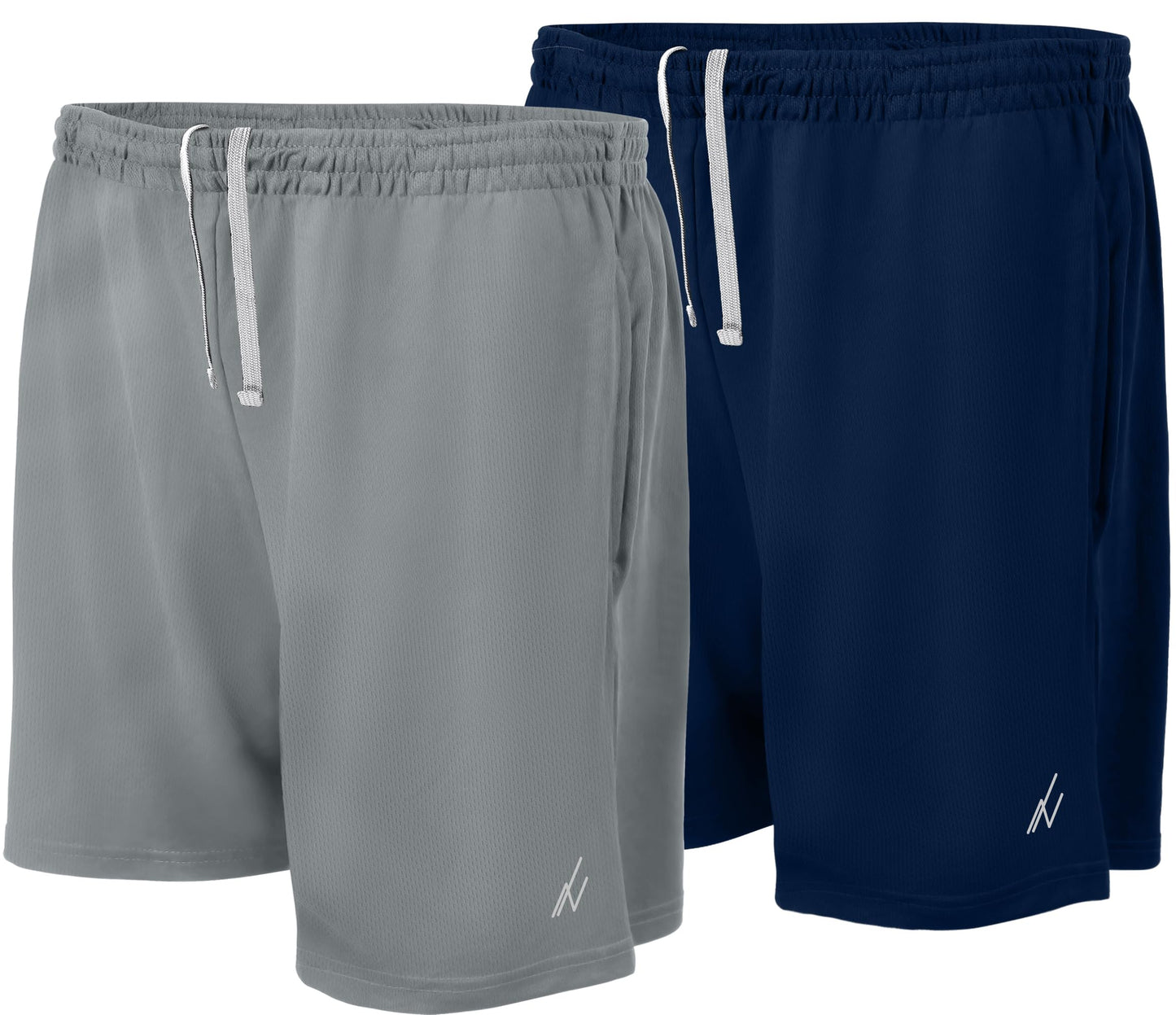 NY Threads Mens Athletic Shorts 2 Pack Quick Dry Lightweight Running Workout Gym Shorts with Pockets