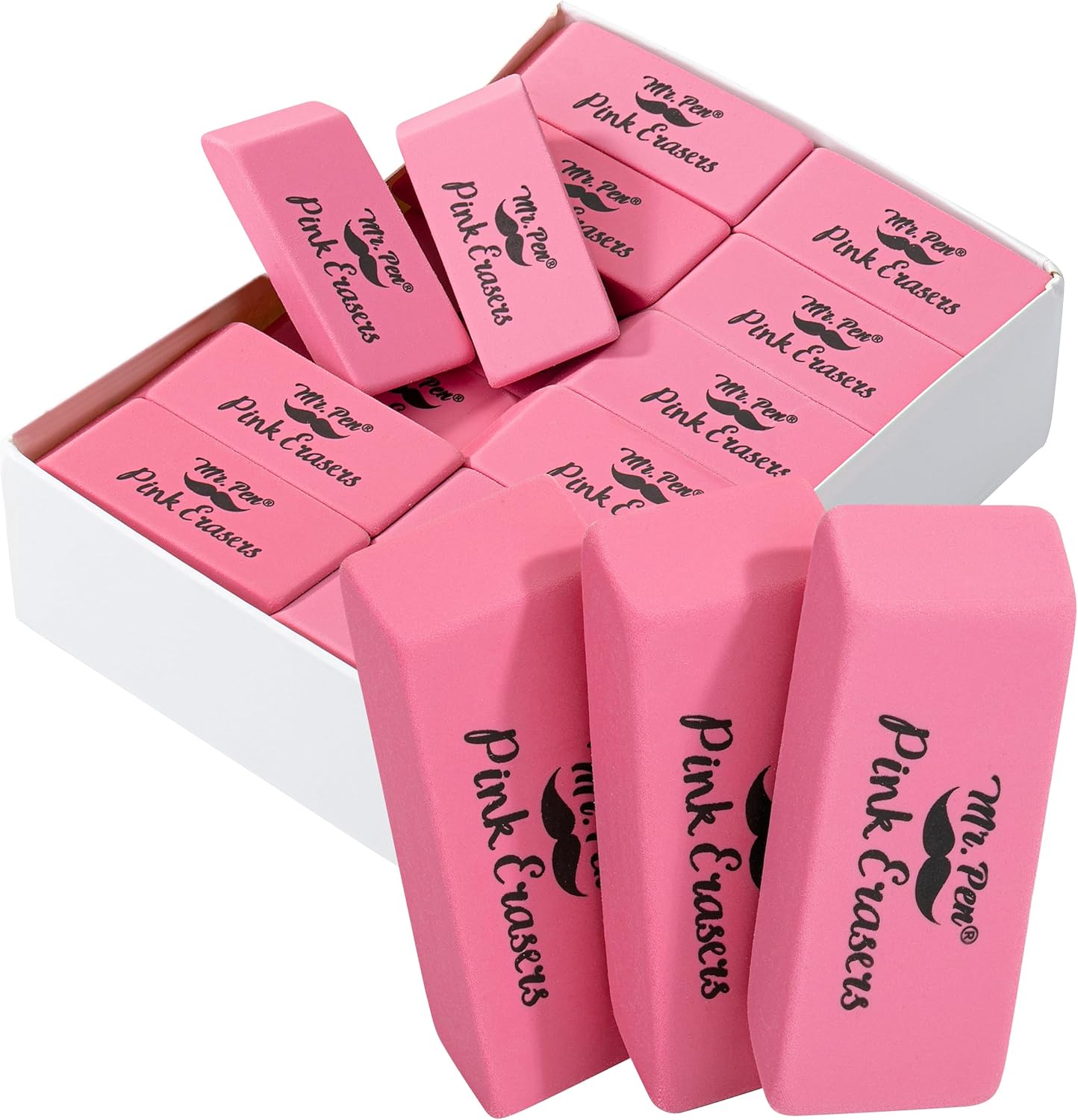 Mr. Pen- Pink Pencil Erasers, 48 Pack, Pink Erasers, Eraser, Erasers for Drawing Eraser Pencil, Pencil Erasers, Back to School Supplies